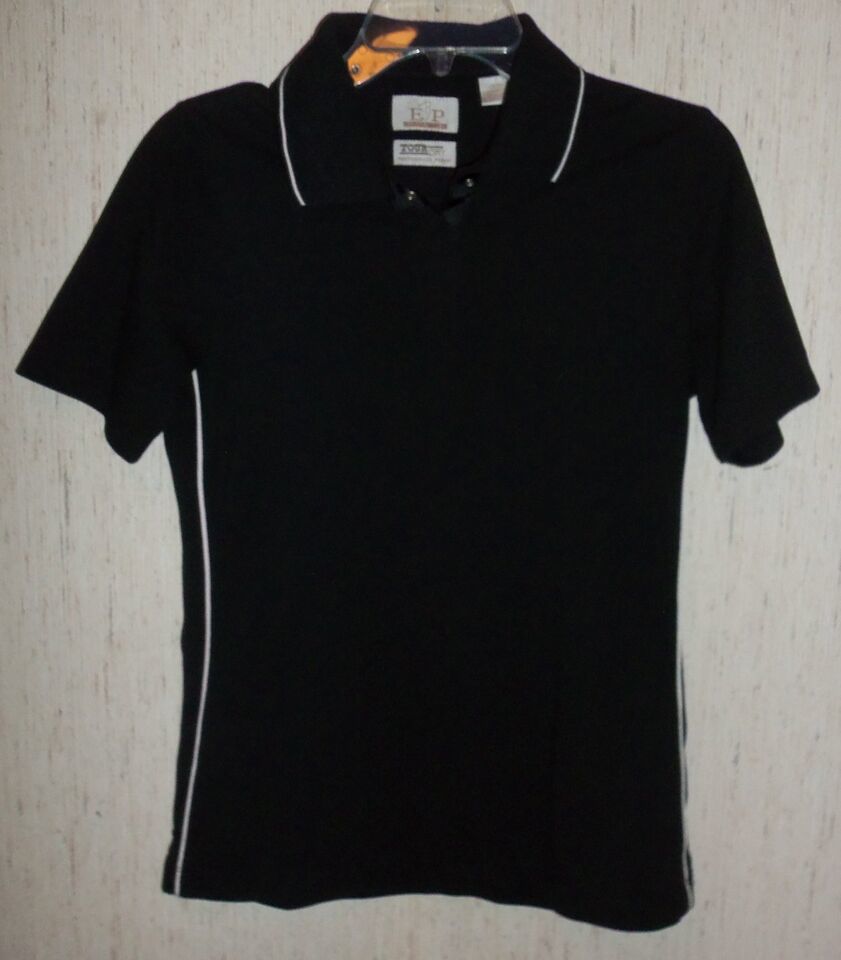 EXCELLENT WOMENS EP PRO &quot;TOUR DRY&quot; BLACK POLO SHIRT  SIZE S - $18.65