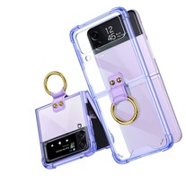 for Samsung Galaxy Z Flip 4 Case with Ring Thin Clear - $570.36 MXN