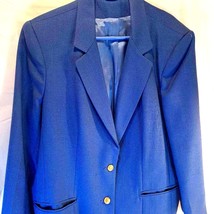 Stephen Douglas Ltd Women&#39;s Blazer Jacket Blue Pockets USA 36 - $26.72