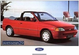1991 Ford Escort Cabriolet - Bardolino Red Factory Color Card -UK- Grande!! - £9.71 GBP