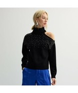 Women s INTEMPO™ Long Sleeve Turtleneck Cut Out Sweater Color: Black Siz... - $368.02 MXN