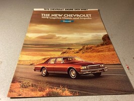 Vintage 1978 Chevrolet Caprice Classic and Impala Car Dealer Brochure - £10.96 GBP