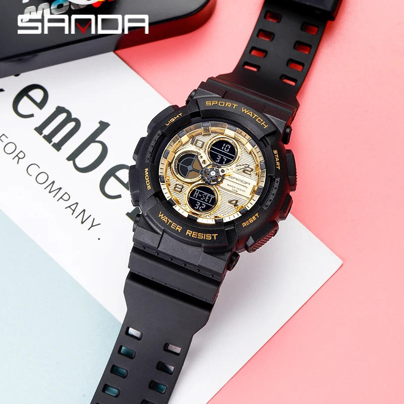 Sanda 3017 electronic watch multi-function waterproof  watch male students outdo - £92.00 GBP