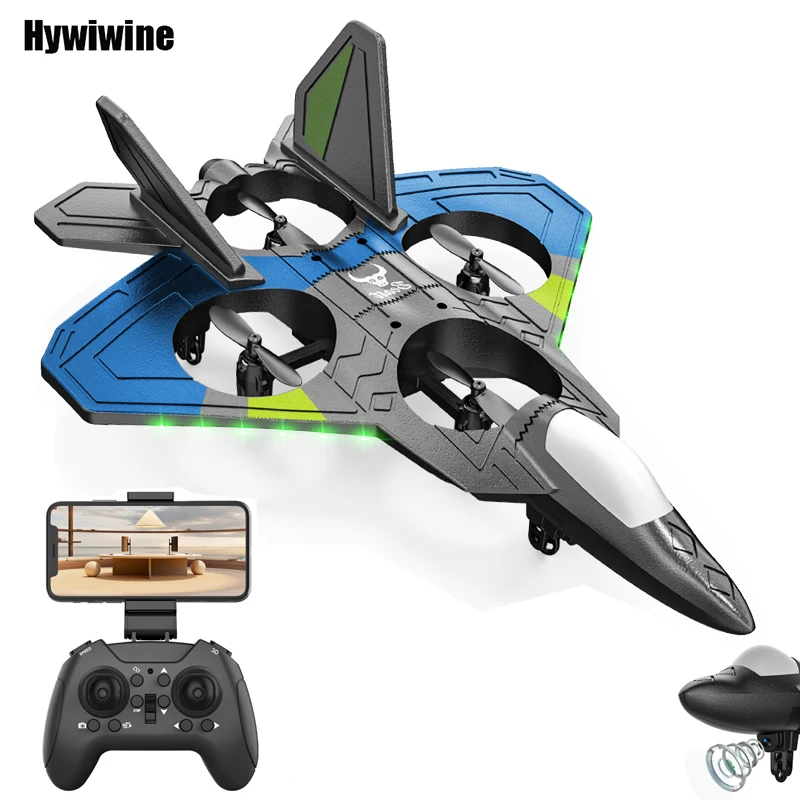 RC Aircraft with HD Camera Fighter 2.4G 4CH 6-Axis Gyroscope Automatic Balanc - £37.99 GBP+