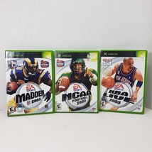 Lot Of 3 Microsoft Xbox Games, All 2003 Sport Titles NCAA, NFL (Madden), NBA - £11.06 GBP