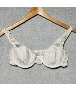 Victoria&#39;s Secret Women’s 36C Lined Demi White Lace Chic Cottagecore - $19.34