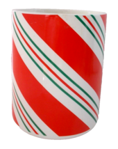 Teleflora Christmas Vase Ceramic Candy Cane-Striped 5 1/2" X 4 1/2" - $8.90