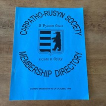 Carpatho-Rusyn Society Year 1998 Membership Directory Genealogy - $53.22