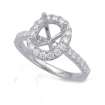 0.45 KT Diamanti Finti Argento Sterling Orecchini Halo Anello di Fidanzamento - £66.43 GBP