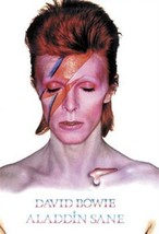 David Bowie Poster ALADDIN Sane Face Shot Lightning Bolt-
show original ... - $8.96
