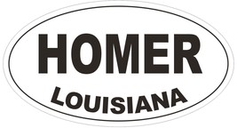Homer Louisiana Oval Bumper Sticker or Helmet Sticker D3835 - £1.09 GBP+