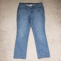 Sonoma Life + Style Modern Straight Women&#39;s Size 12 Short 5-Pocket Blue ... - $16.17