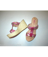 New Womens 9 Born Sandals Shoes Wedge Pink Comfort Gold Tan Braid Barsto... - £91.00 GBP
