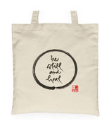 Thich Nhat Hanh Calligraphy Tote Bag Be Still And Heal Handbag Cotton Wo... - $314.71 MXN