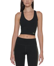 DKNY Womens Contrast-Trim Cropped Tank Top Color Sunny Lime Color L - £26.79 GBP