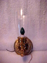 Gorgeous Antique Brass Wall Sconce Hurricane Shade Lamp Vintage Ornate J-20-15 - £79.12 GBP