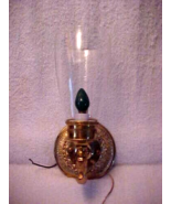 Gorgeous Antique Brass Wall Sconce Hurricane Shade Lamp Vintage Ornate J... - £77.84 GBP