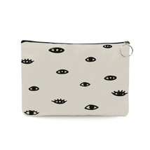 Personalized Devil Eyes Zebra Print Women Cosmetic Bag Lady Toiletry Bag for Tra - £12.81 GBP