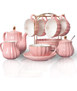 Porcelain Tea Sets British Royal With Teapot Sugar Bowl Cream 8 OZ NEW - £83.35 GBP