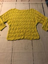 Anthropologie Moth Women&#39;s Sweater Bright Yellow Loose Knit Sweater Size Small - £24.34 GBP