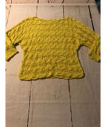 Anthropologie Moth Women&#39;s Sweater Bright Yellow Loose Knit Sweater Size... - £24.37 GBP