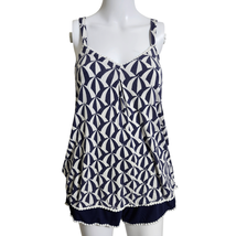 Soma Cool Nights Small Blue White Crochet Camisole and Shorts  - £22.29 GBP