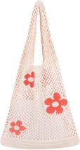 Crochet Bag Mesh Beach Bag Fairycore Bag Fairy Grunge Aesthetic Shoulder Bag Y2k - £25.76 GBP