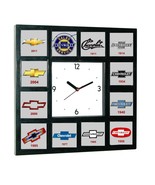 History of Chevrolet Chevy Bowtie Garage Man Cave Office Clock with 12 p... - £24.80 GBP