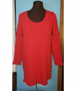 J.Jill Pure Jill Women&#39;s Tunic Crinkle Textured 3/4 Sleeve Crew Neck Size M - $27.09 CAD