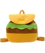 Burger Bag School Book Storage Plush Shoulder Backpack Lined Adjustable ... - £11.06 GBP