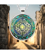 &quot;Celtic Stained Glass Pendant with Intricate Knotwork&quot; - $31.54 CAD