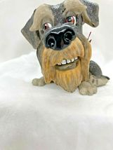 Little Paws Schnauzer Dog Figurine 3.9" High Sculpted Pet 322-LP-ZAK Gray Tan image 4