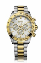 Hugo Boss HB1512960 Ikon Mens Two-Tone Bracelet Stainless Chrono Watch + Bag - £109.88 GBP