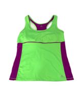 RBX Activewear Sz XL Womens Tank Top Racerback Neon Green Purple Built i... - €11,25 EUR