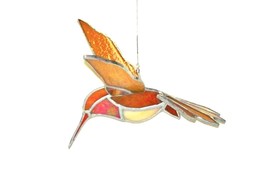 Rufous Humming Bird Stained Glass Mobile - $48.00