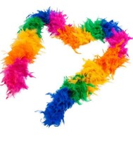 Rainbow Feather Boa Costume Accessory Pride Parade 72 Inches Long Roma 4764 - £10.07 GBP