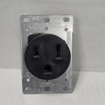 Leviton 2-Pole Single Outlet Flush Mount Shallow Black 50A 250V NEMA 6-50R - $12.86