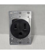 Leviton 2-Pole Single Outlet Flush Mount Shallow Black 50A 250V NEMA 6-50R - $12.86