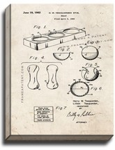Balls Patent Print Old Look on Canvas - $39.95+