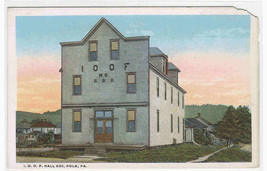 IOOF Hall 680 Polk Pennsylvania 1920s postcard - $5.45