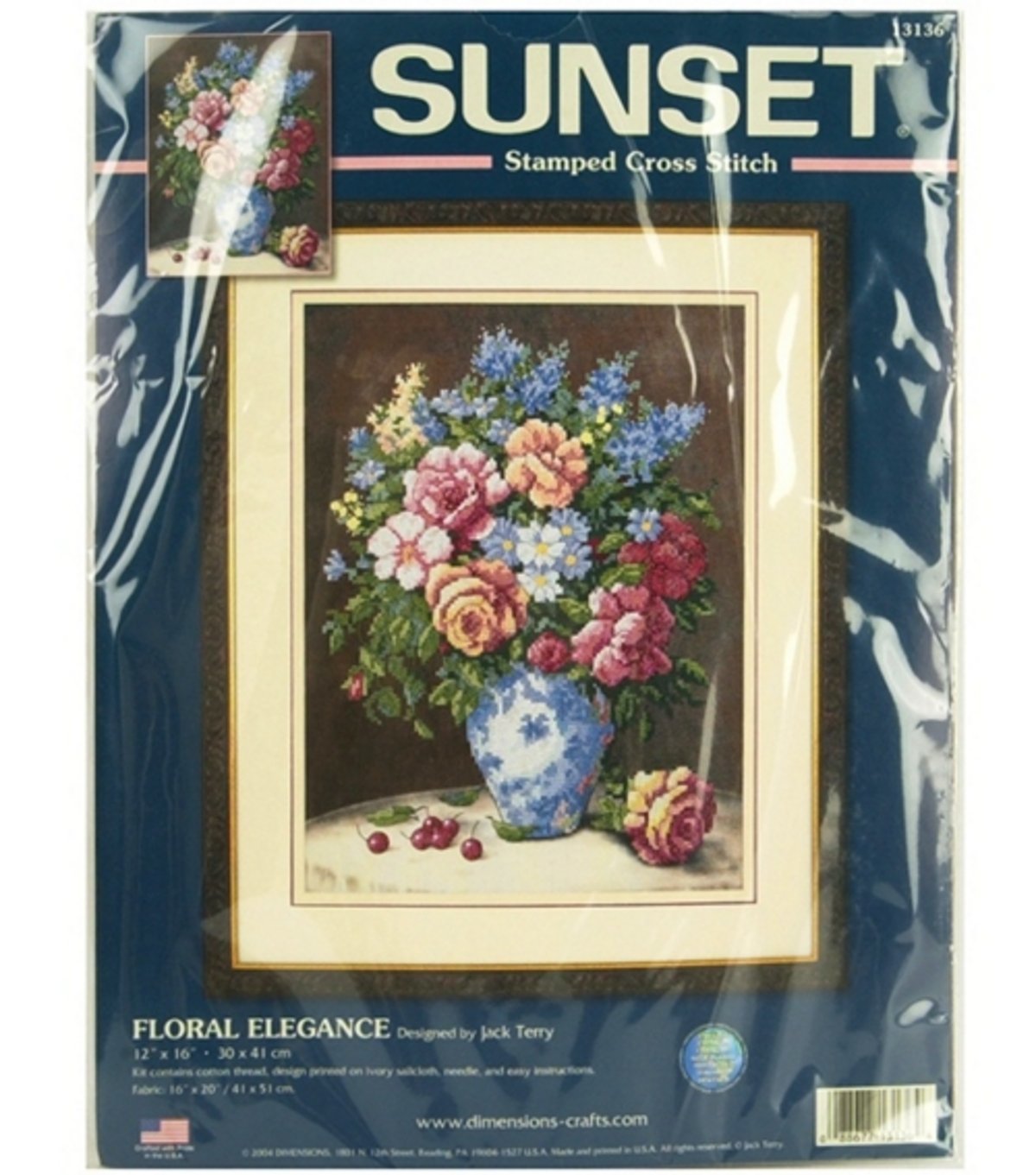 Primary image for Dimensions Floral Elegance Stpd X-Stitch Kit
