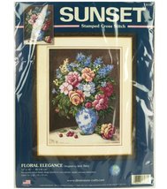 Dimensions Floral Elegance Stpd X-Stitch Kit - £24.98 GBP