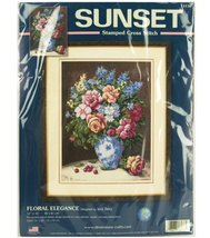 Dimensions Floral Elegance Stpd X-Stitch Kit - £25.47 GBP