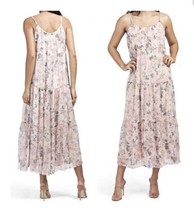Elena Baldi Silk Blend Made In Italy Blush Maxi Dress Braided Strap Scoo... - £27.57 GBP
