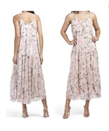 Elena Baldi Silk Blend Made In Italy Blush Maxi Dress Braided Strap Scoo... - £28.00 GBP