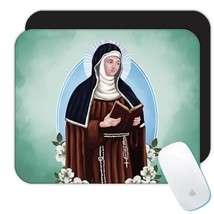 Saint Agnes Of Assisi : Gift Mousepad Catholic Poor Clare Book Christian Nun Rel - $12.99