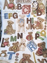FABRIC SPX &quot;ABC&quot; Boyd Bears Panel Quilter&#39;s Mainly in Browns Toy Blocks $10.50 - £8.39 GBP