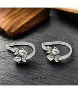 925 Real Sterling Silver Indian women fish design Oxidized Toe Ring - Pair - $27.44