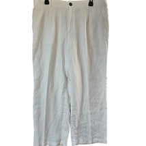 White Linen Pants Size 14 Peite  - £19.36 GBP