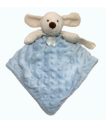 Blankets and Beyond Beige Puppy Dog Plush Blue Baby Security Blanket Lovey - £14.22 GBP